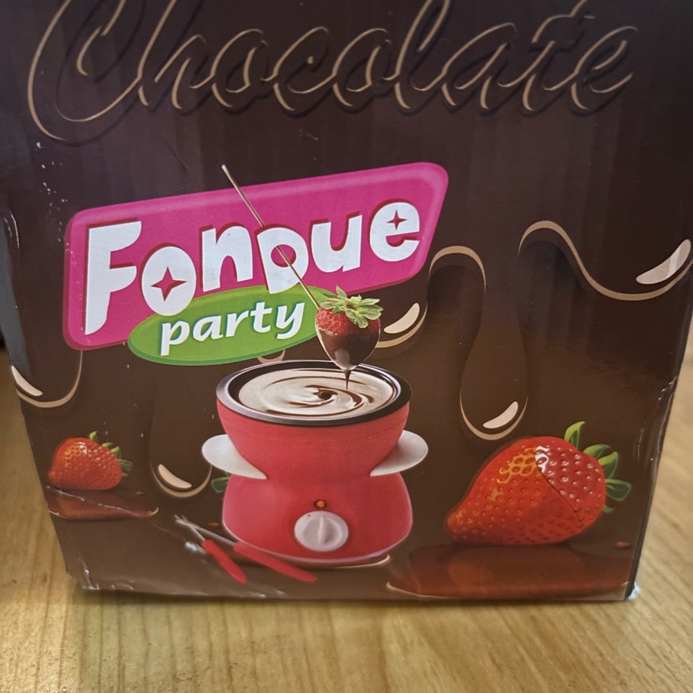 Party Red Chocolate Fondue Set